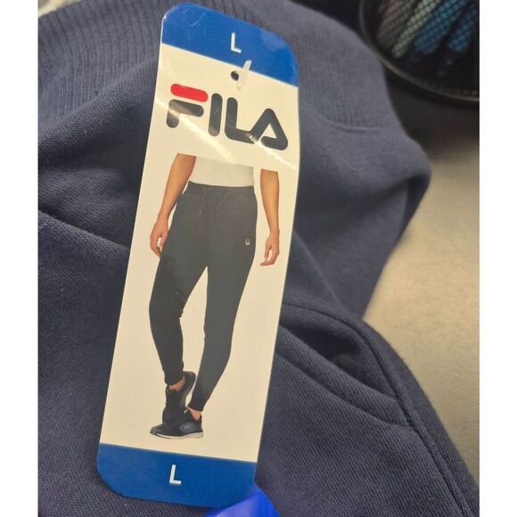Fila Women's Navy Peacoat Cotton/Poly Fleece Joggers NEW NWT - Picture 13 of 14